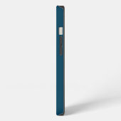 Navy Blue Minimalistisch Modern Initial Monogram iPhone Hülle (Linke Seite)