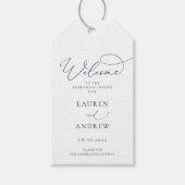 Navy Blue Minimalistisch Probe Dinner Geschenkanhänger (Vorderseite)