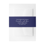Navy Blue Minimalistisch Soap Bauchband Einladungsbanderole (Vorderseite Beispiel)
