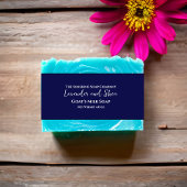 Navy Blue Minimalistisch Soap Bauchband Einladungsbanderole