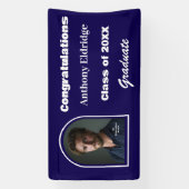 Navy-Blue minimalistischer Abschlussbanner Banner (Vertikal)