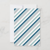 Navy Blue & Mint Elephant Baby Boy Foto Birth Ankündigung (Rückseite)