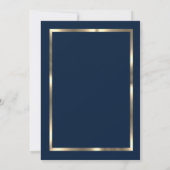 Navy Blue Minze Green Gold Diamonds Abschluss Einladung (Rückseite)