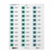 Navy Blue, Minze Green Zickzack Pattern | Ihre Mon (Vorne)