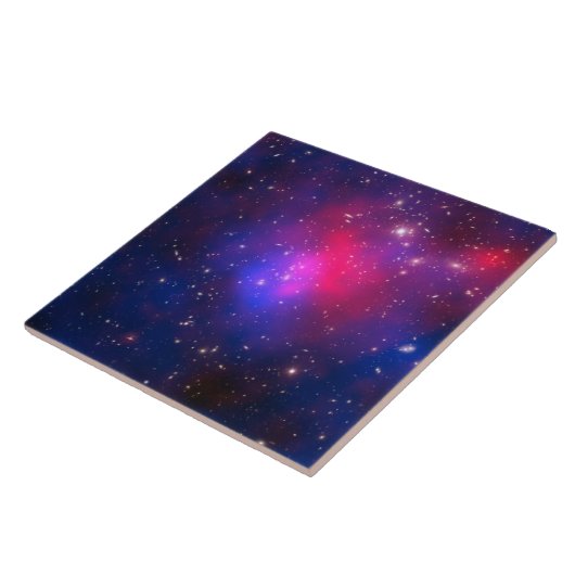 Navy Blue mit Hot Pink Celestial Space Foto Fliese (Seite)