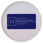 Navy Blue Mit Monogramm Rücksendeadresse Adressaufkleber