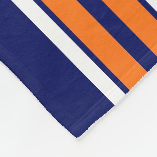 Navy Blue mit Orange White Stripes Team Jersey Fleecedecke (Ecke)