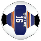 Navy Blue mit Orange White Stripes Team Jersey Fußball (Gedreht)