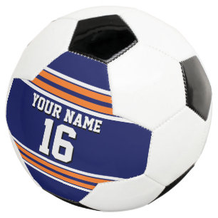 Navy Blue mit Orange White Stripes Team Jersey Fußball