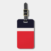 Navy Blue mit Rot Gepäckanhänger (Vorderseite vertikal)