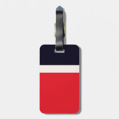 Navy Blue mit Rot Gepäckanhänger (Rückseite vertikal)