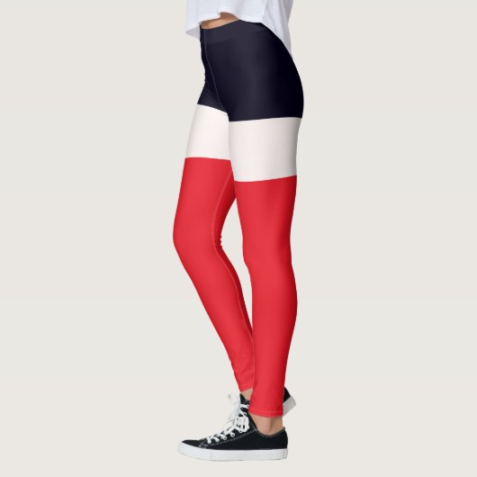 Navy Blue mit Rot Leggings (Links)