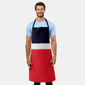 Navy Blue mit Rot Schürze (Getragen)