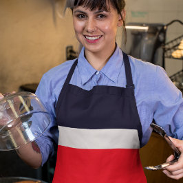 Navy Blue mit Rot Schürze