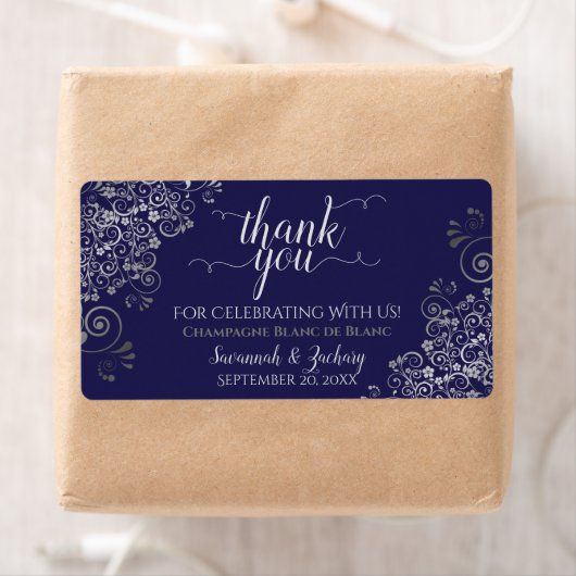 Navy Blue mit Silver Lace Budget Gastgeschenk Hoch (Insitu)