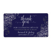Navy Blue mit Silver Lace Budget Gastgeschenk Hoch (Vorne)