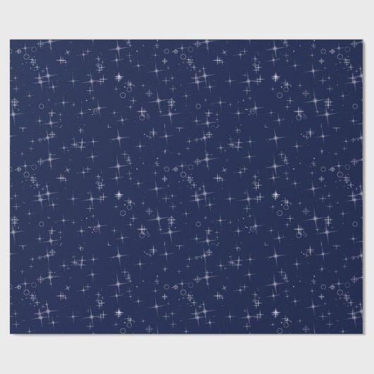 Navy Blue mit Weiß Geschenkpapier (Flach)