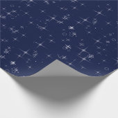 Navy Blue mit Weiß Geschenkpapier (Ecke)