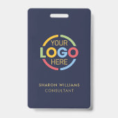 Navy Blue Mitarbeiter-ID mit Ba. für kundenspezifi Ausweis (Rückseite)
