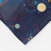 Navy Blue Mitternachtswirbelgalaxie abstrakt Fleecedecke (Ecke)