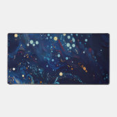 Navy Blue Mitternachtswirbelgalaxie abstrakt Schreibtischunterlage (Vorderseite)