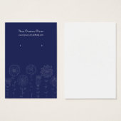 Navy Blue Mod-Blume Benutzerdefinierte Earring-Kar (Vorne & Hinten)