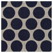 Navy Blue Mod Dots Stoff (Nahaufnahme)