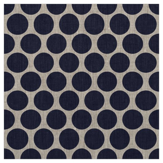 Navy Blue Mod Dots Stoff (Muster)