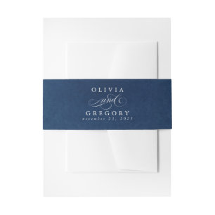 Navy Blue Modern Boho Wedding Einladungsbanderole