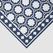 Navy Blue Modern Bone Inlay Decoupage Paper Seidenpapier (Detail)