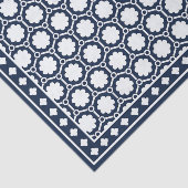 Navy Blue Modern Bone Inlay Decoupage Paper Seidenpapier (Ausschnitt)