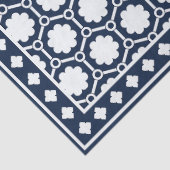 Navy Blue Modern Bone Inlay Decoupage Paper Seidenpapier (Detail)