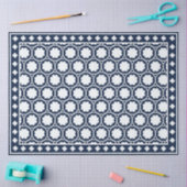 Navy Blue Modern Bone Inlay Decoupage Paper Seidenpapier (Basteln)