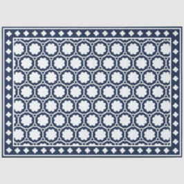 Navy Blue Modern Bone Inlay Decoupage Paper Seidenpapier