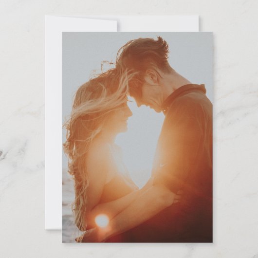 Navy Blue Modern Date Siegel Save the Date (Rückseite)