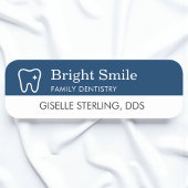Navy Blue Modern Dentist Tooth Office Namensschild