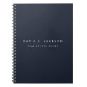 Navy Blue Modern Elegant Beruflich Classy Notizblock (Vorderseite)