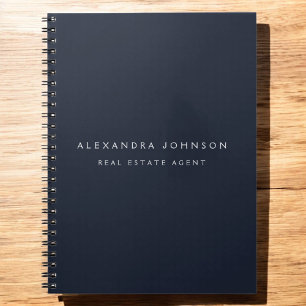 Navy Blue Modern Elegant Beruflich Classy Notizblock