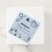 Navy Blue Modern Elegante Fishing Boy Baby Shower Geschenkanhänger (Beispiel)