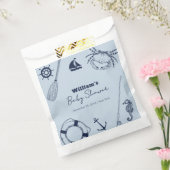 Navy Blue Modern Elegante Fishing Boy Baby Shower Geschenktütchen (Versiegelt)