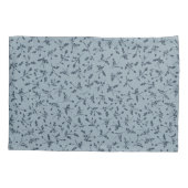 Navy Blue Modern Farmhouse Daisy Buds Pattern Kissenbezug (Rückseite)