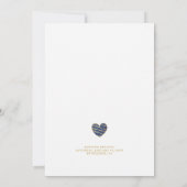 Navy Blue Modern Heart Golden Effect Godfather (Rückseite)