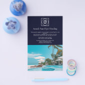 Navy Blue Modern Logo | Sauberes Branding für Unte Flyer (Einzeln)