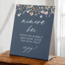 Navy Blue Modern Minimalistisch Bridal Mimosa Bar
