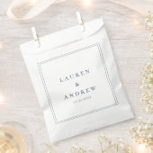 Navy Blue Modern Minimalistische Gastgeschenk Hoch Geschenktütchen (Ausgeschnitten)