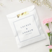 Navy Blue Modern Minimalistische Gastgeschenk Hoch Geschenktütchen (Versiegelt)