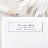 Navy Blue Modern Minimalistische Rücksendeadresse (Insitu)