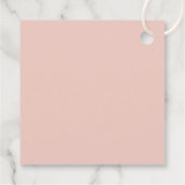 Navy Blue Modern Rose Gold Wedding Rings Gefallen Geschenkanhänger (Rückseite)