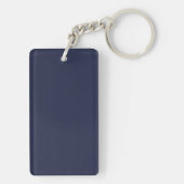 Navy Blue Modern Script Personalisierte Trauzeuge Schlüsselanhänger (Rückseite)