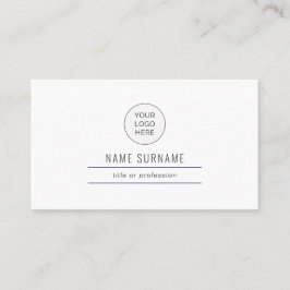 Navy Blue Modern Simple Business Card Visitenkarte